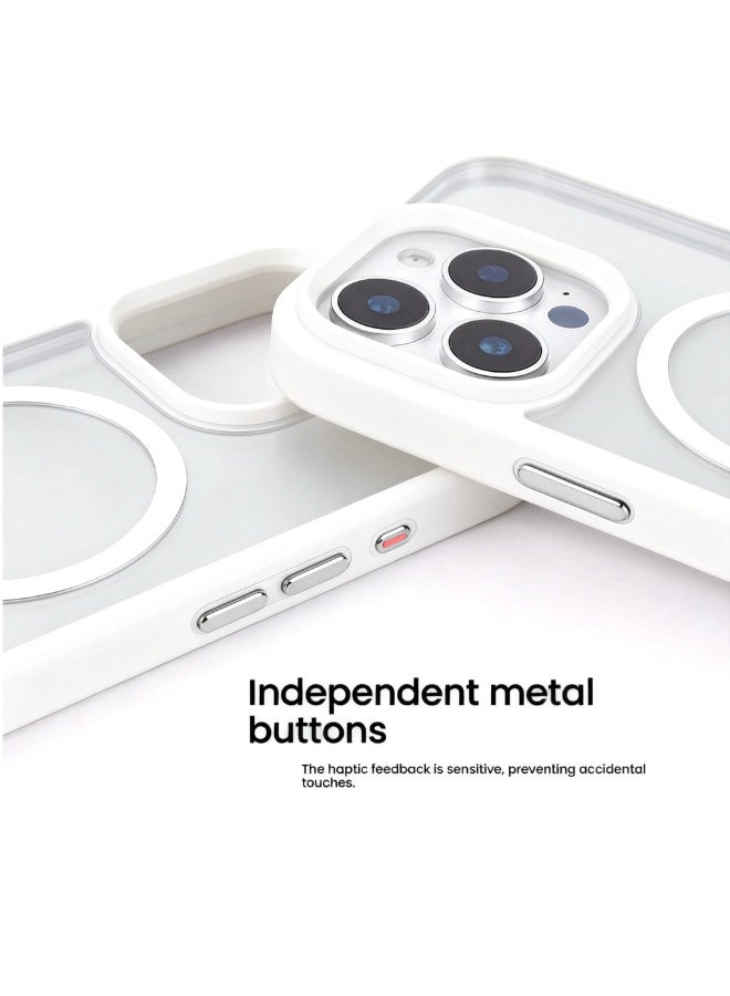 LR Nexus IPhone16 Pro Max frosted white transparent magnetic mobile phone case | Give a mobile phone film. - Image 3